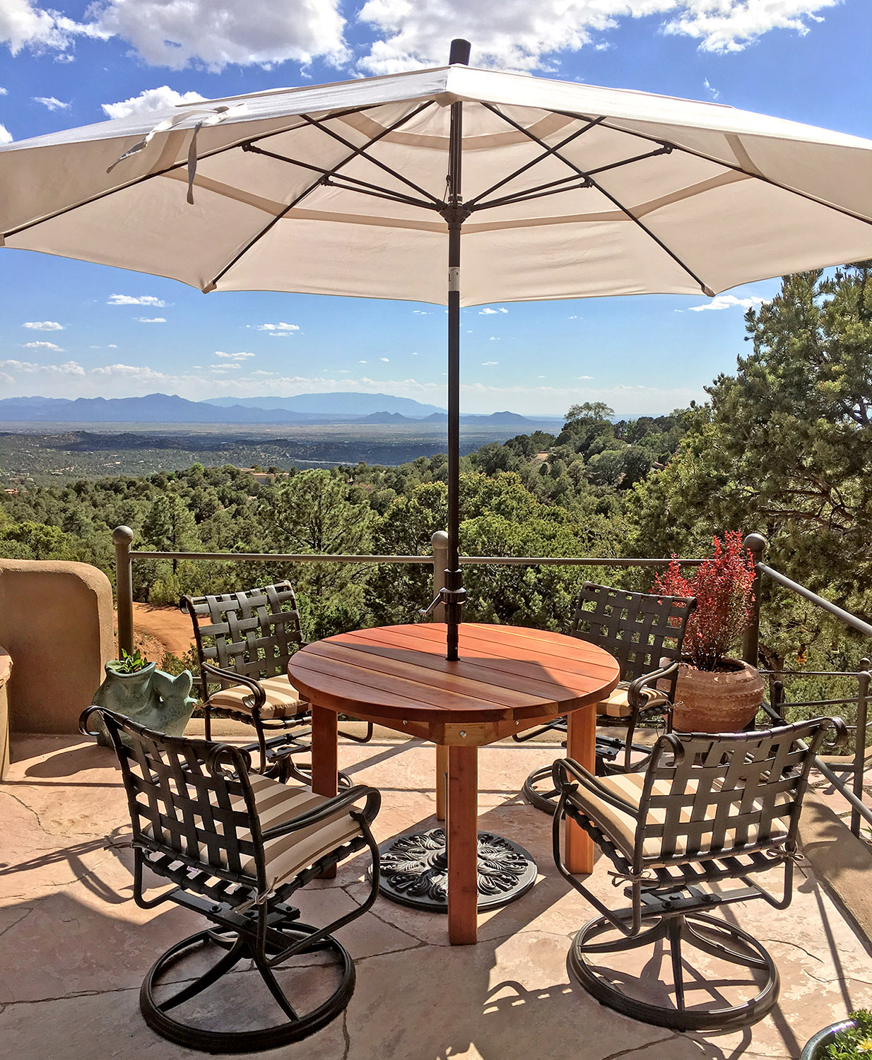 Durable Outdoor Patio Table, Custom Wood Round Tables